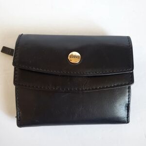 Vintage Lodis Black Leather Wallet